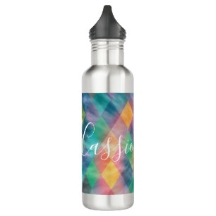 Chequered Harlequin Pale Rainbow  710 Ml Water Bottle