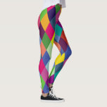 Chequered Harlequin Rainbow Colourful  Leggings<br><div class="desc">- Super fun design that utilises harlequin pattern to create this busy,  colourful design. There are matching products available in my store.</div>