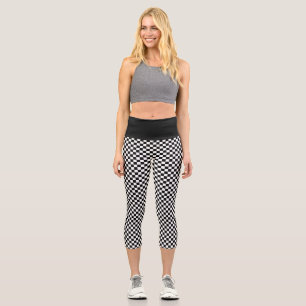 Chequered High Waisted Capris