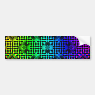 Chequered Illusion by Kenneth Yoncich Bumper Sticker