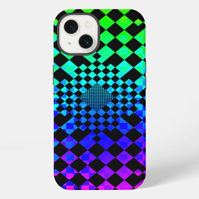 Chequered Illusion by Kenneth Yoncich iPhone Case (Back)