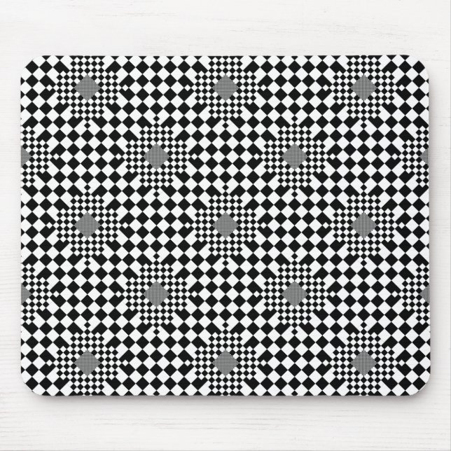 Chequered Illusion by Kenneth Yoncich Mouse Mat (Front)