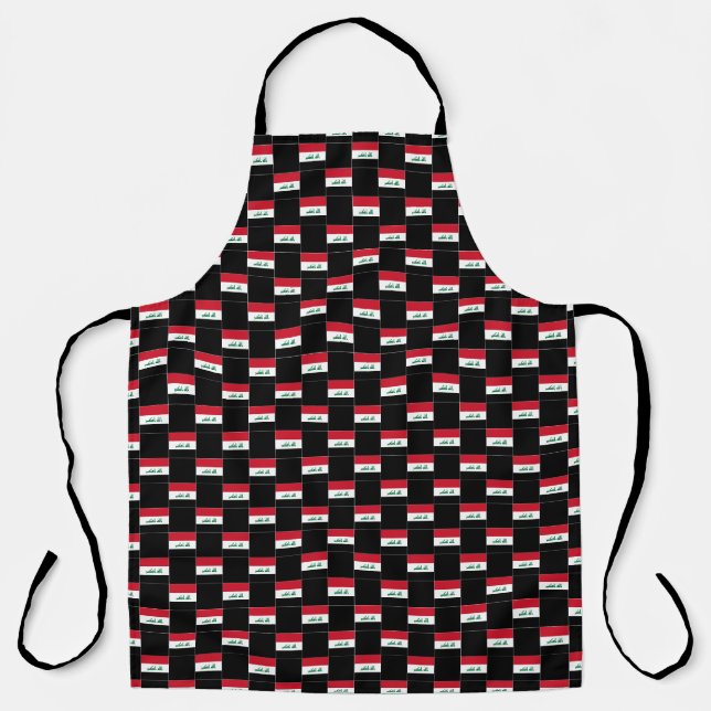 Chequered Iraq Flag Pattern  Apron (Front)