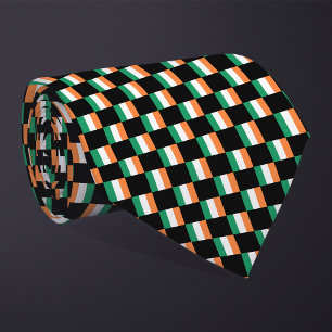 Chequered Ireland Flag Pattern Tie