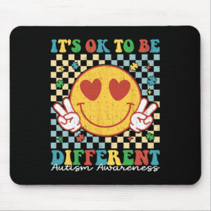 Chequered It Is Ok To Be Different Autism Awarenes Mouse Mat