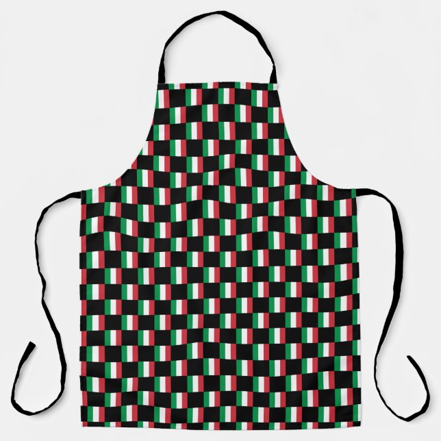 Chequered Italy Flag Pattern  Apron (Front)