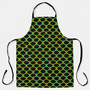 Chequered Jamaica Flag Pattern Apron