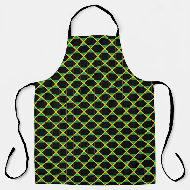 Chequered Jamaica Flag Pattern  Apron (Front)