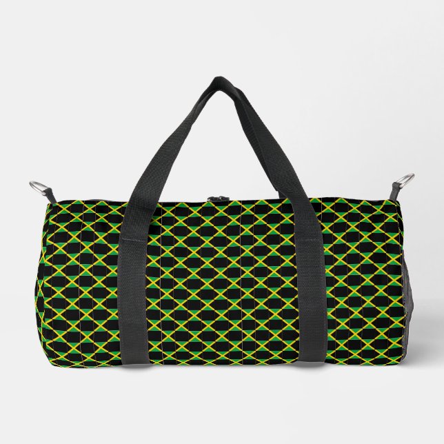 Chequered Jamaica Flag Pattern  Duffle Bag (Front)