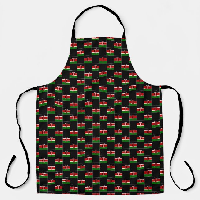 Chequered Kenya Flag Pattern  Apron (Front)