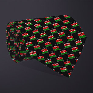 Chequered Kenya Flag Pattern Tie