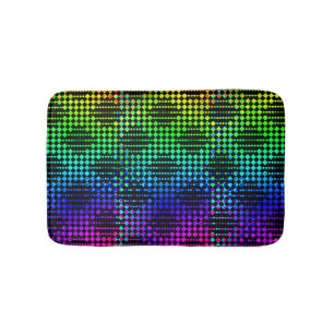 Chequered Lattice Fence by Kenneth Yoncich Bath Mat