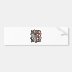 Chequered Leopard Race Funny Mum Race Mummy Bumper Sticker