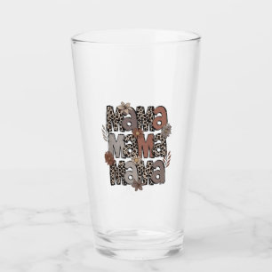 Chequered Leopard Race Funny Mum Race Mummy Glass
