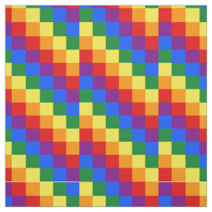 Chequered LGBT pattern Fabric