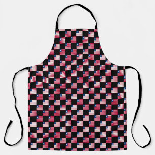 Chequered Liberia Flag Pattern  Apron