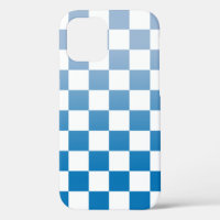 Chequered Light to Dark Blue Ombré Pattern