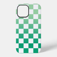 Chequered Light to Dark Green Ombré Pattern