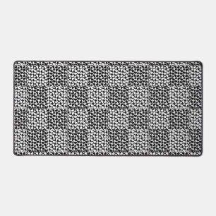 Chequered Love in Black and White Desk Mat