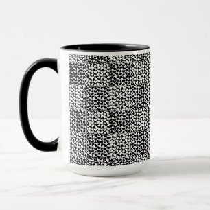 Chequered Love in Black and White  Mug