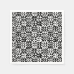 Chequered Love in Black and White  Napkin