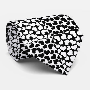 Chequered Love in Black and White  Tie