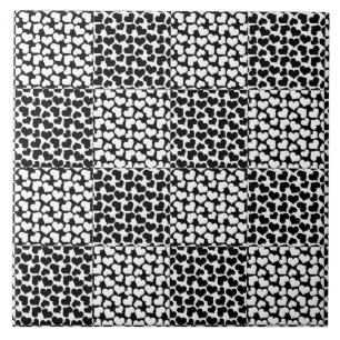 Chequered Love in Black and White Tile