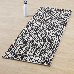 Chequered Love in Black and White Yoga Mat
