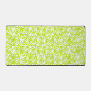 Chequered Love in Lime Green and White  Desk Mat