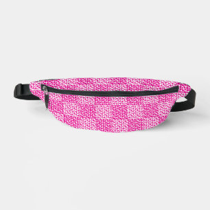 Chequered Love in Magenta and White Bum Bags