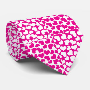 Chequered Love in Magenta and White Tie