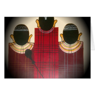 Chequered Maasai Family Portrait