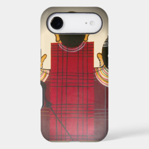 Chequered Maasai Family Portrait   Abstract Herita