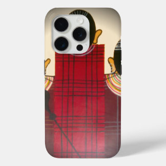 Chequered Maasai Family Portrait iPhone 15 Pro Case