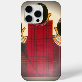 Chequered Maasai Family Portrait iPhone 15 Pro Max Case