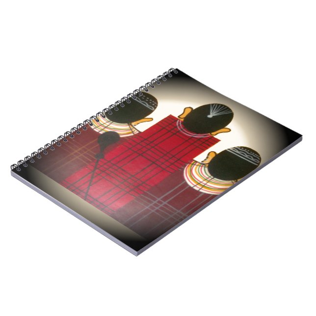 Chequered Maasai Family Portrait Notebook (Left Side)