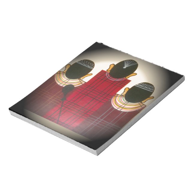 Chequered Maasai Family Portrait Notepad (Rotated)