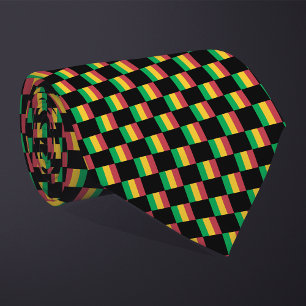 Chequered Mali Flag Pattern Tie