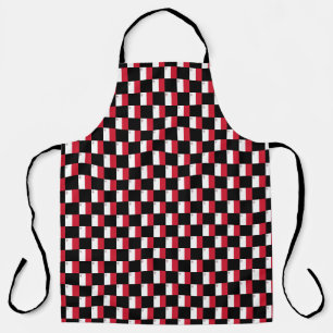 Chequered Malta Flag Pattern Apron