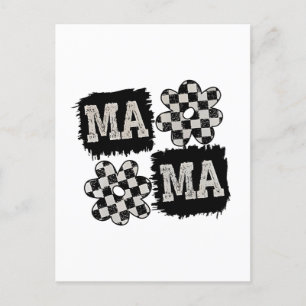 Chequered Mama Mothers Day Mum to Be  Postcard