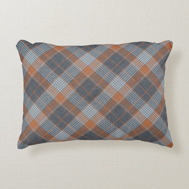 Chequered material tartan pattern textile texture  decorative cushion (Front)