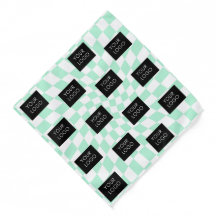 Chequered Mint Custom Business Add Logo Pattern