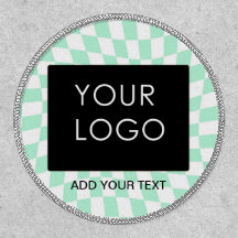 Chequered Mint Customisable Business Add Logo