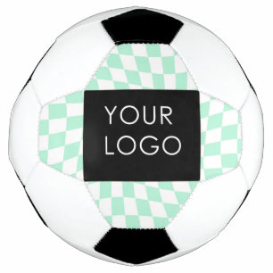 Chequered Mint Customisable Business Add Logo Football