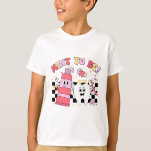Chequered Mint To Be Dentist Men Women Valentine D T-Shirt
