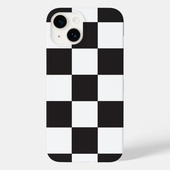 Chequered Mod Black and White Pattern Case-Mate iPhone Case (Back)