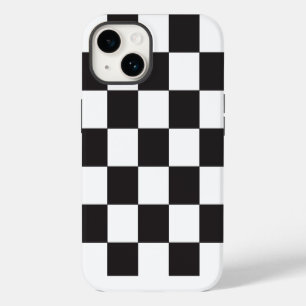 Chequered Mod Black and White Pattern iPhone 14 Case
