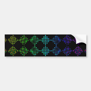 Chequered Moire by Kenneth Yoncich Bumper Sticker