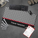 Chequered Monogram Desk Mat<br><div class="desc">The Chequered Desk Mat is a great way to protect your desk,  counter or workspace in classic rustic style. Easily personalise with your monogram.</div>