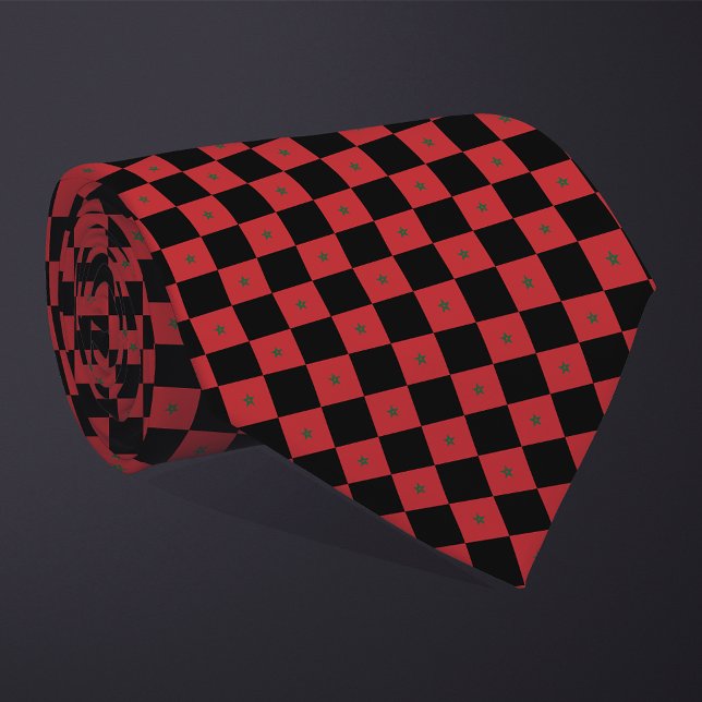 Chequered Morocco Flag Pattern  Tie (Creator Uploaded)